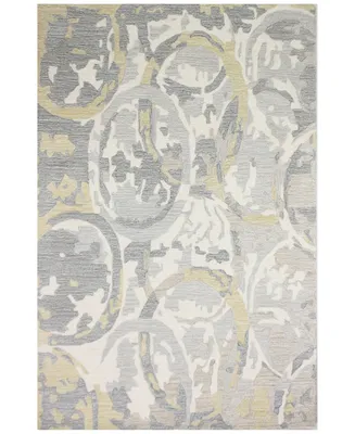 Bb Rugs Elements Elm-226 Ivory/Gold 2'6" x 8' Runner Area Rug