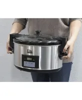 Elite Platinum 8.5 Quart Stainless Steel Programmable Slow Cooker with locking lid