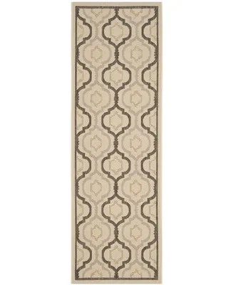 Safavieh Courtyard CY7938 Beige and Black 2'4" x 12' Runner Outdoor Area Rug