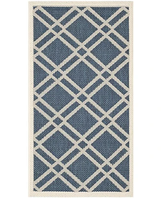 Safavieh Courtyard CY6923 Navy and Beige 2' x 3'7" Sisal Weave Outdoor Area Rug