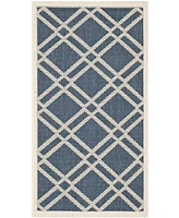 Safavieh Courtyard CY6923 Navy and Beige 2' x 3'7" Sisal Weave Outdoor Area Rug