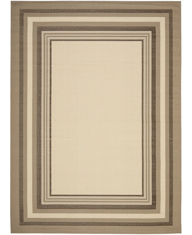 Safavieh Courtyard CY7896 Beige and Dark Beige 8' x 11' Sisal Weave Outdoor Area Rug