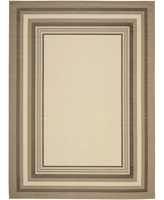 Safavieh Courtyard CY7896 Beige and Dark Beige 8' x 11' Sisal Weave Outdoor Area Rug