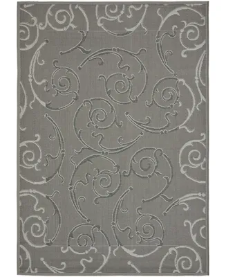 Safavieh Courtyard CY7108 Anthracite and Light Gray 5'3" x 7'7" Outdoor Area Rug