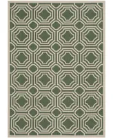 Safavieh Courtyard CY6112 Dark Green and Beige 4' x 5'7" Outdoor Area Rug