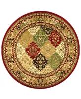 Safavieh Lyndhurst LNH221 Multi and Red 5'3" x 5'3" Round Area Rug