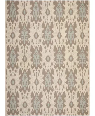 Safavieh Courtyard CY7276 Beige Dark Beige and Aqua Weft 8' x 11' Sisal Weave Outdoor Area Rug