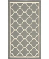 Safavieh Courtyard CY6918 Anthracite and Beige 2' x 3'7" Sisal Weave Outdoor Area Rug