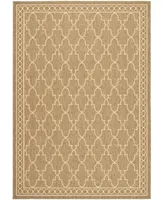 Safavieh Courtyard CY5142 Dark Beige and Beige 5'3" x 7'7" Outdoor Area Rug