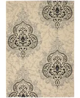 Safavieh Courtyard CY7926 Creme and Black 4' x 5'7" Outdoor Area Rug