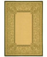 Safavieh Courtyard CY2965 Natural and Olive 6'7" x 9'6" Sisal Weave Outdoor Area Rug