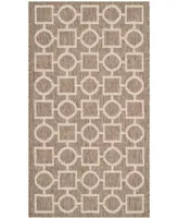 Safavieh Courtyard CY6925 Brown and Bone 2'7" x 5' Sisal Weave Outdoor Area Rug