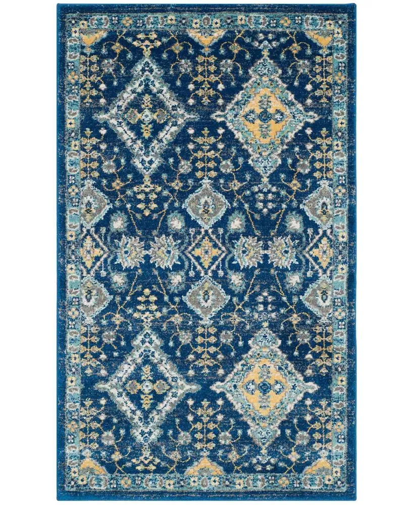 Safavieh Evoke EVK224 Royal and Ivory 3' x 5' Area Rug