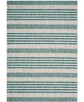 Safavieh Courtyard CY8062 Gray and Blue 4' x 5'7" Outdoor Area Rug