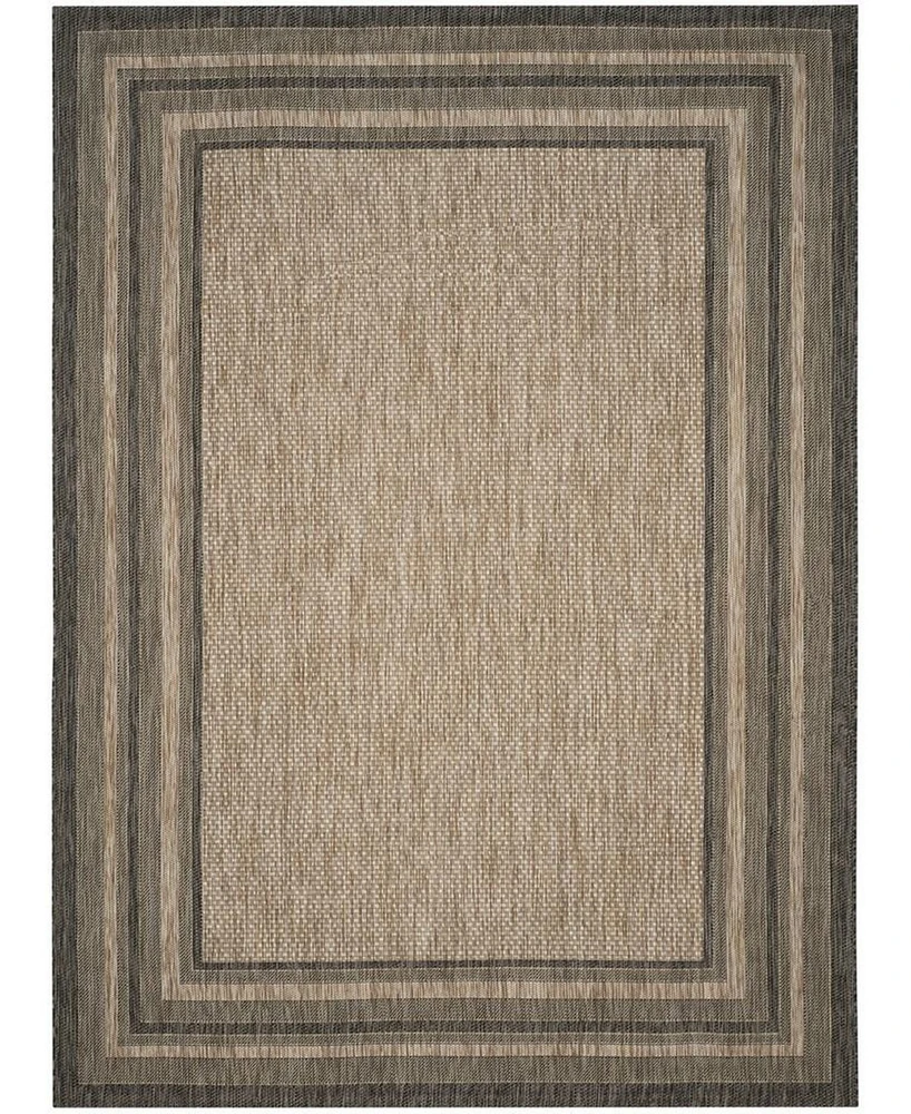 Safavieh Courtyard CY8475 Natural and Black 9' x 12' Outdoor Area Rug