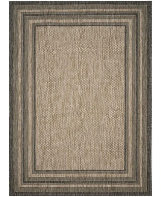 Safavieh Courtyard CY8475 Natural and Black 9' x 12' Outdoor Area Rug