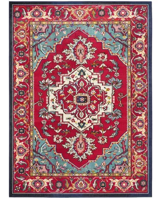 Safavieh Monaco MNC207 Red and Turquoise 8' x 10' Area Rug