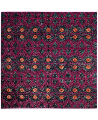 Safavieh Monaco MNC213 Pink and Multi 6'7" x 6'7" Square Area Rug