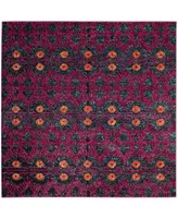 Safavieh Monaco MNC213 Pink and Multi 6'7" x 6'7" Square Area Rug