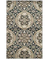 Safavieh Lyndhurst LNH341 Slate Blue and Beige 3'3" x 5'3" Area Rug