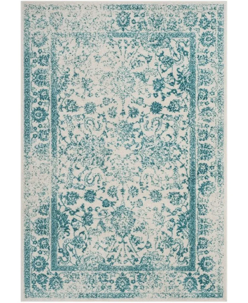 Safavieh Adirondack 109 Ivory and Teal 5'1" x 7'6" Area Rug