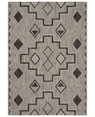 Safavieh Courtyard CY8533 Gray and Black 6'7" x 9'6" Outdoor Area Rug