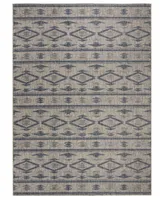 Safavieh Courtyard CY8863 Gray and Navy 8' x 11' Outdoor Area Rug