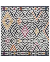 Safavieh Evoke EVK286 Navy and Ivory 6'7" x 6'7" Square Area Rug