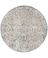 Safavieh Brentwood BNT810 Light Gray and Blue 6'7" x 6'7" Round Rug