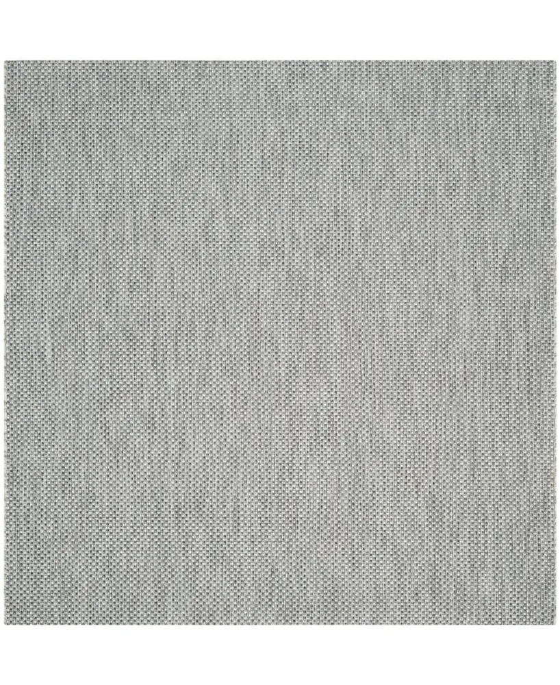 Safavieh Courtyard CY8521 Gray and Navy 5'3" x 5'3" Sisal Weave Square Outdoor Area Rug