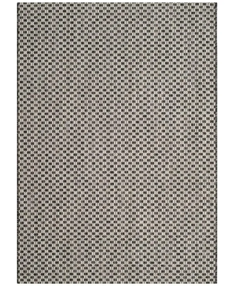 Safavieh Courtyard CY8653 and Light Gray 5'3" x 5'3" Sisal Weave Square Outdoor Area Rug