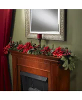 Nearly Natural 60" Poinsettia and Berry Garland