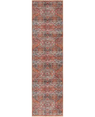 Safavieh Vintage Persian Aqua and Orange 2'2" x 12' Runner Area Rug