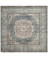 Safavieh Sofia SOF365 Light Gray and Blue 3' x 3' Square Area Rug