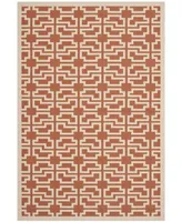 Safavieh Courtyard CY6015 Terracotta and Beige 5'3" x 7'7" Outdoor Area Rug