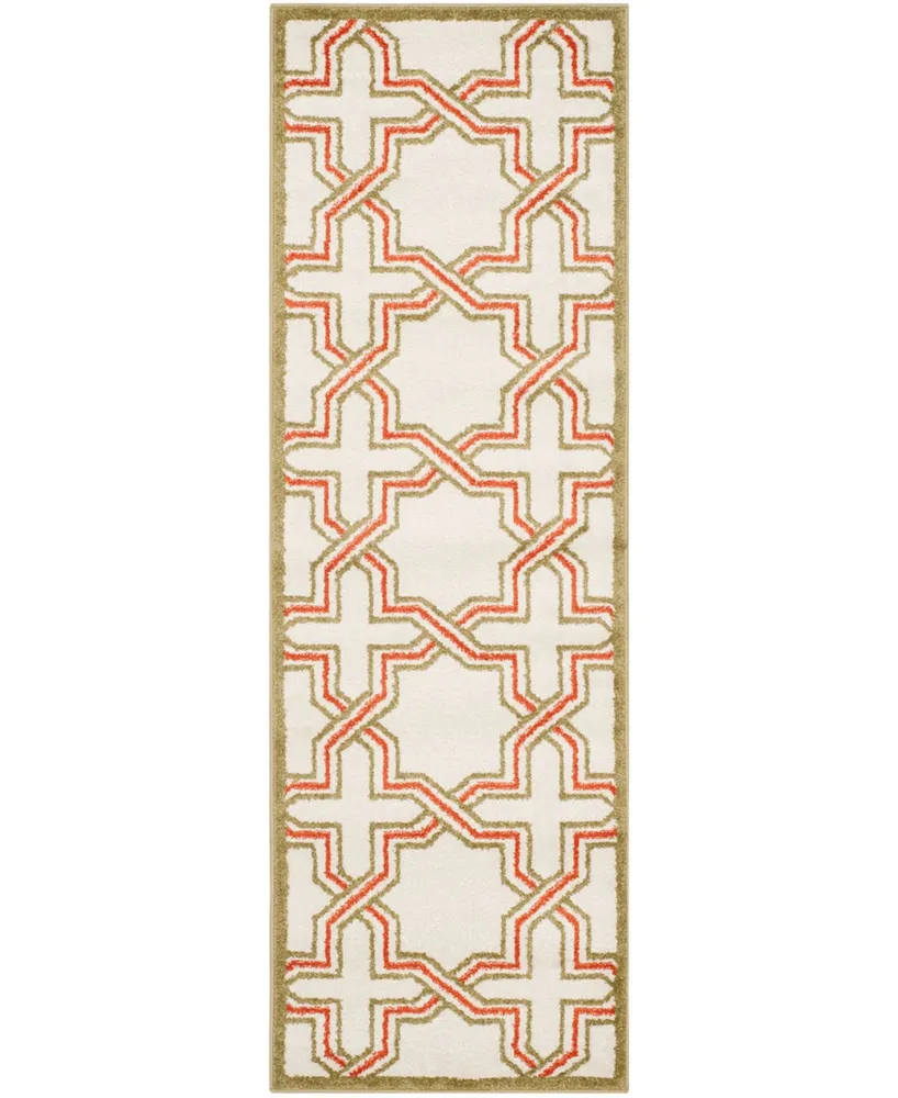 Safavieh Amherst AMT413 Ivory and Light Green 2'3" x 7' Runner Area Rug