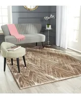 Safavieh Infinity INF588 Taupe and Beige 5'1" x 7'6" Area Rug