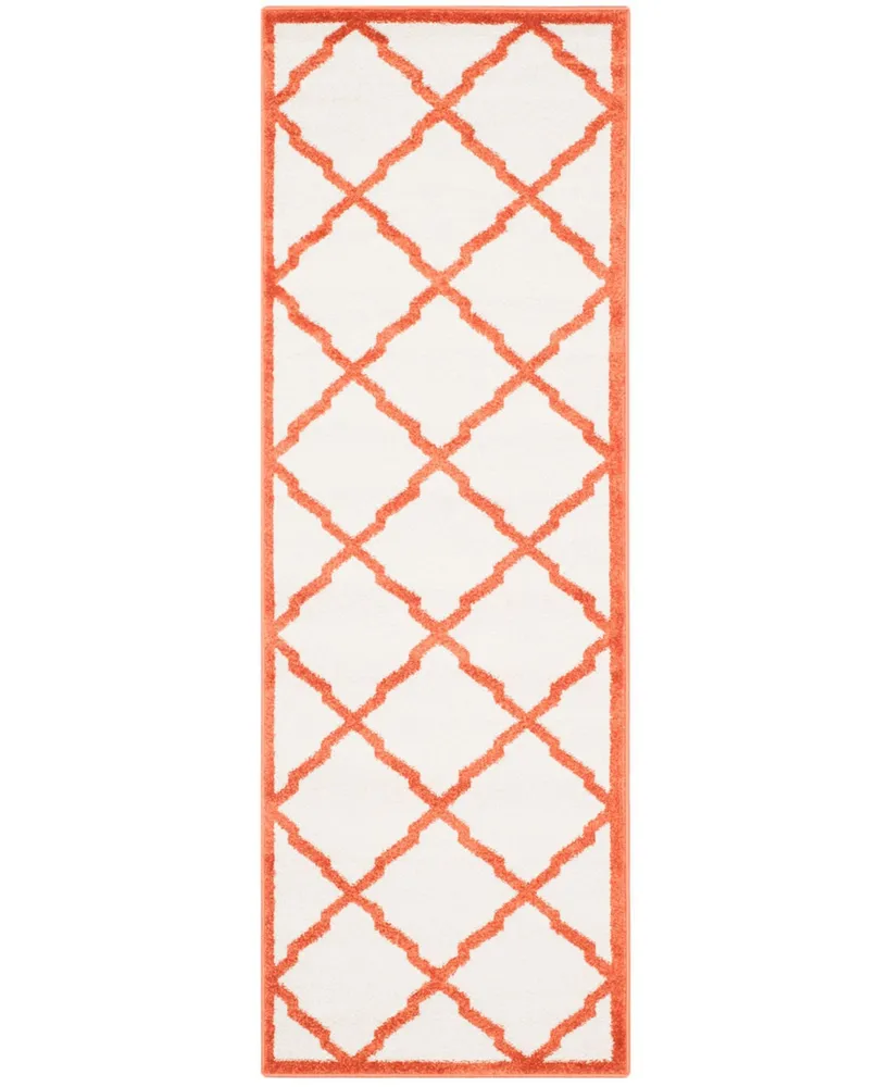 Safavieh Amherst AMT421 Beige and Orange 2'3" x 7' Runner Area Rug