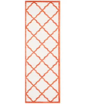 Safavieh Amherst AMT421 Beige and Orange 2'3" x 7' Runner Area Rug