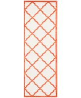 Safavieh Amherst AMT421 Beige and Orange 2'3" x 7' Runner Area Rug