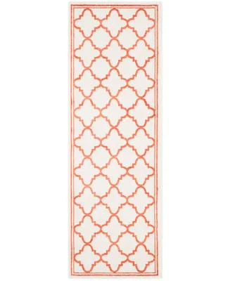 Safavieh Amherst AMT422 Beige and Orange 2'3" x 7' Runner Area Rug