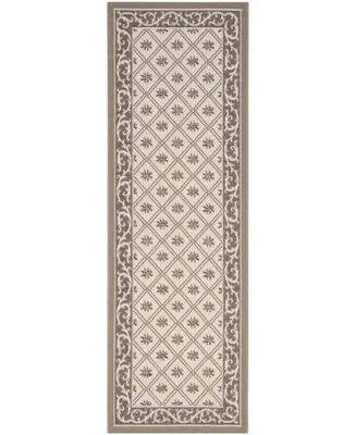 Safavieh Courtyard CY7427 Beige and Dark Beige 2'3" x 6'7" Sisal Weave Runner Outdoor Area Rug