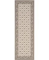 Safavieh Courtyard CY7427 Beige and Dark Beige 2'3" x 6'7" Sisal Weave Runner Outdoor Area Rug