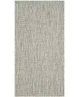 Safavieh Courtyard CY8576 Gray and Turquoise 2'7" x 5' Sisal Weave Outdoor Area Rug