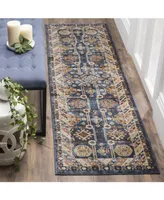 Safavieh Bijar BIJ653 Royal and Ivory 2'3" x 8' Runner Rug