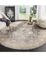 Safavieh Sofia SOF330 Light Gray and Beige 6'7" x 6'7" Round Area Rug