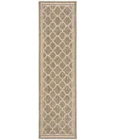 Safavieh Courtyard CY6918 and Bone 2'3" x 8' Runner Outdoor Area Rug