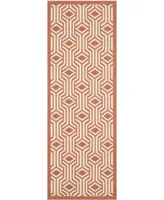 Safavieh Courtyard CY6113 Beige and Terracotta 2'3" x 6'7" Sisal Weave Runner Outdoor Area Rug