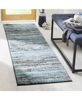 Safavieh Porcello PRL6943 Charcoal and Blue 2'3" x 8' Runner Area Rug