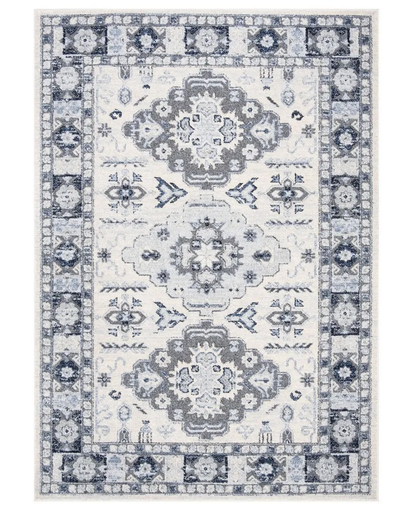 Safavieh Harbor HBR144 Blue and Creme 5'3" x 7'6" Sisal Weave Area Rug